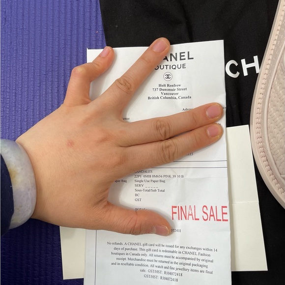 Chanel Dad Sandals pale pink leather gold coin size 39 - Picture 9 of 11